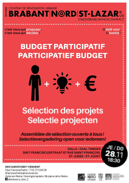 Budget participatif - Contrat de rénovation urbaine Brabant - Nord - Saint-Lazare