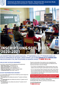 inscriptions scolaires 2020-2021