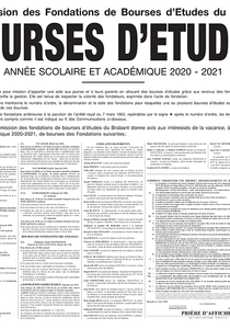 Affiche bourses d'études