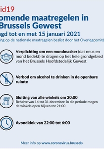 Bijkomende maatregelen in het Brussel Gewest
