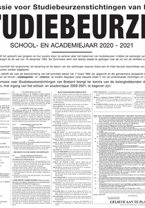 Vacante studiebeurzenstichtingen 2020-2021