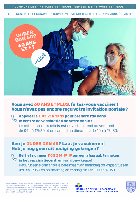 Affiche vaccination + de 60 ans