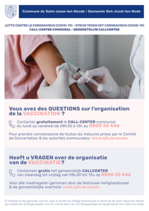 Affiche callcenter vaccination