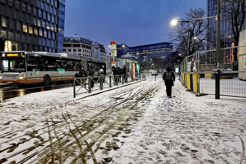 Sneeuwruiming van de trottoirs