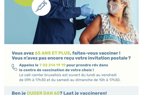 Affiche vaccination + 65 ans