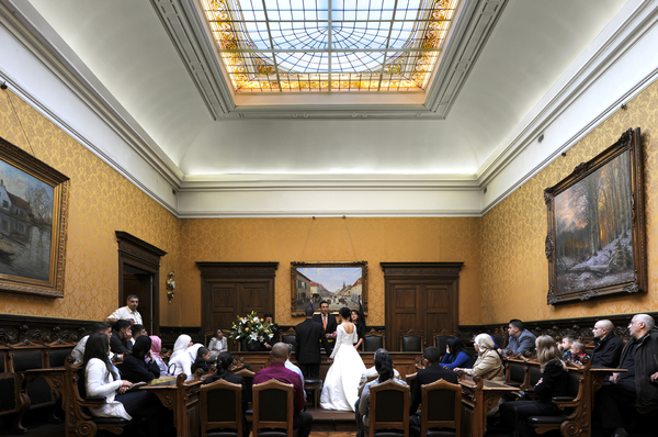 Etat civil - salle du Conseil communal, salle des mariages